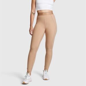 NWOT Victoria Secret PINK Ultimate Leggings Tight High Waist Beige Tan Medium